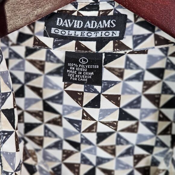 David Adams Collection Men's Shirt Short Sleeve Button Up w/ Pocket Size Large - Picture 2 of 6